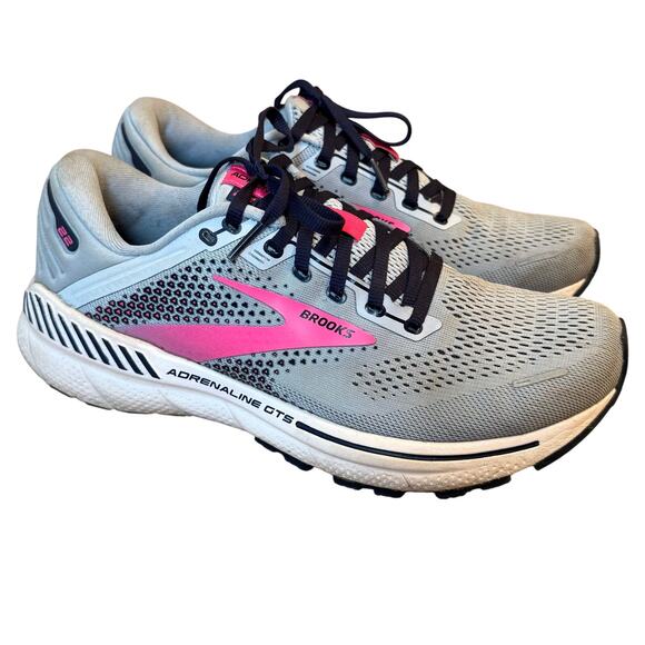 Brooks Adrenaline GTS 22 Stability Running Walking Shoe Gray Women’s Size 9.5B - Picture 1 of 12